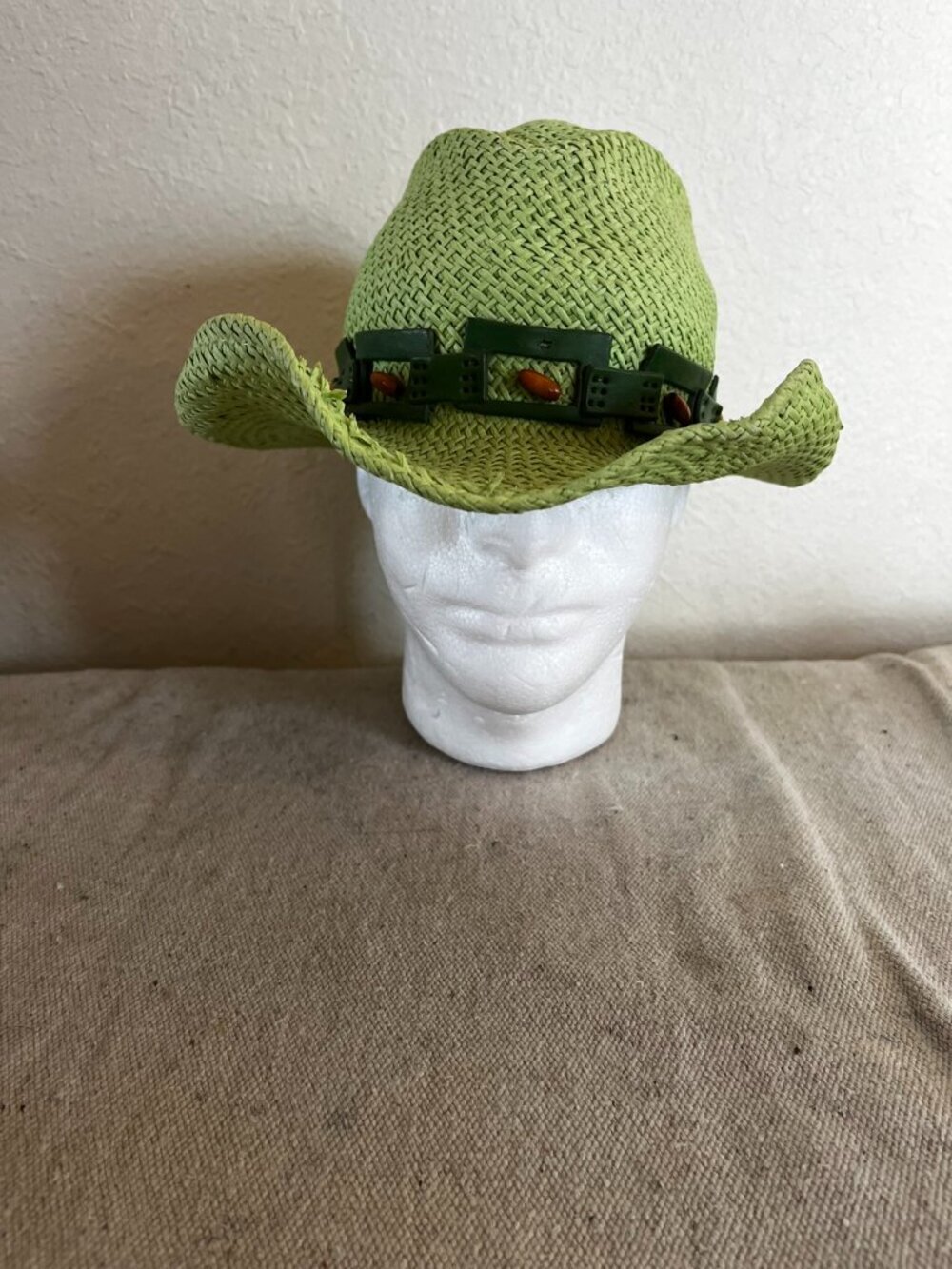 BullHide By Montecarlo Hat Green Straw Festival Concert Western Cowgirl Hat Szsm